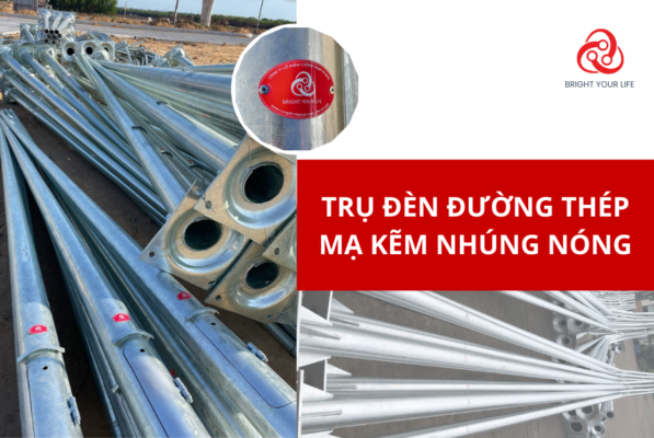 trụ đèn đường mạ kẽm nhúng nóng, trụ đèn ngoài trời