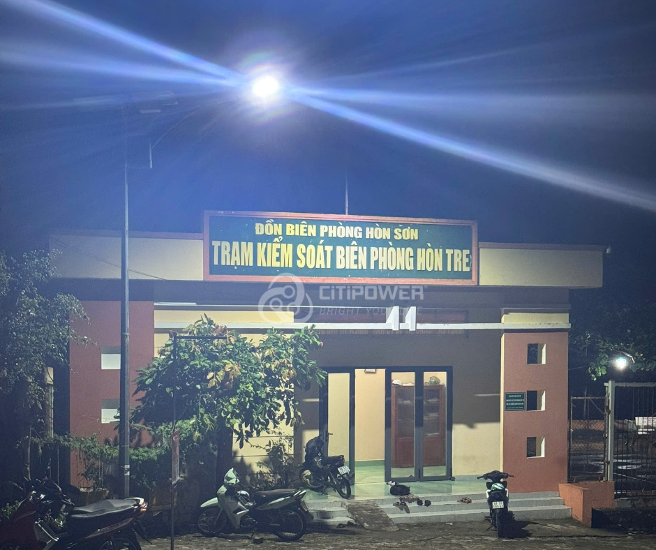 Đèn đường năng lượng mặt trời Citipower lắp đặt tại Kiên Hải Kiên Giang