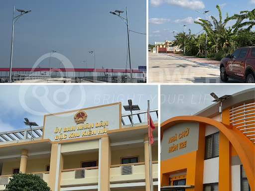 Các công trình đèn đã lắp đặt hoàn thiện và đưa vào sử dụng tại An Giang