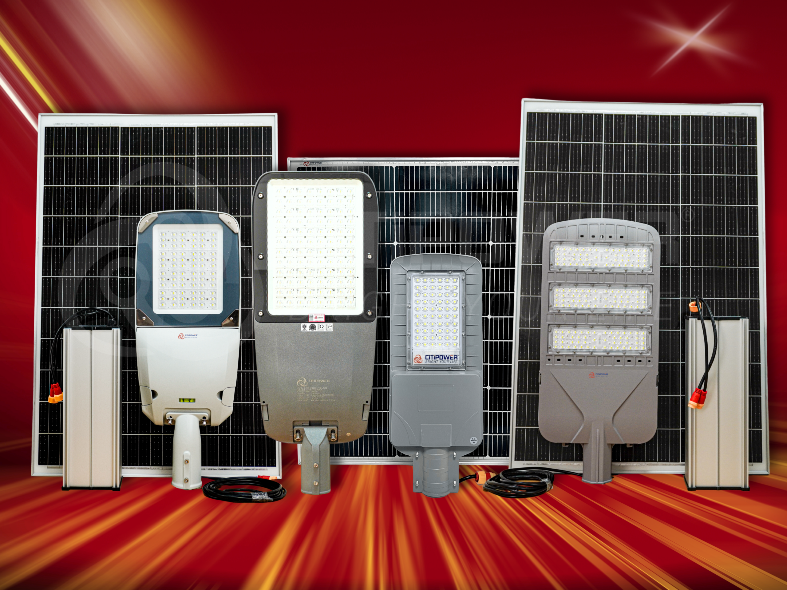 Các mẫu đèn LED và đèn năng lượng mặt trời CiTiPOWER trong Công bố giá vật liệu xây dựng tỉnh Vĩnh Long.