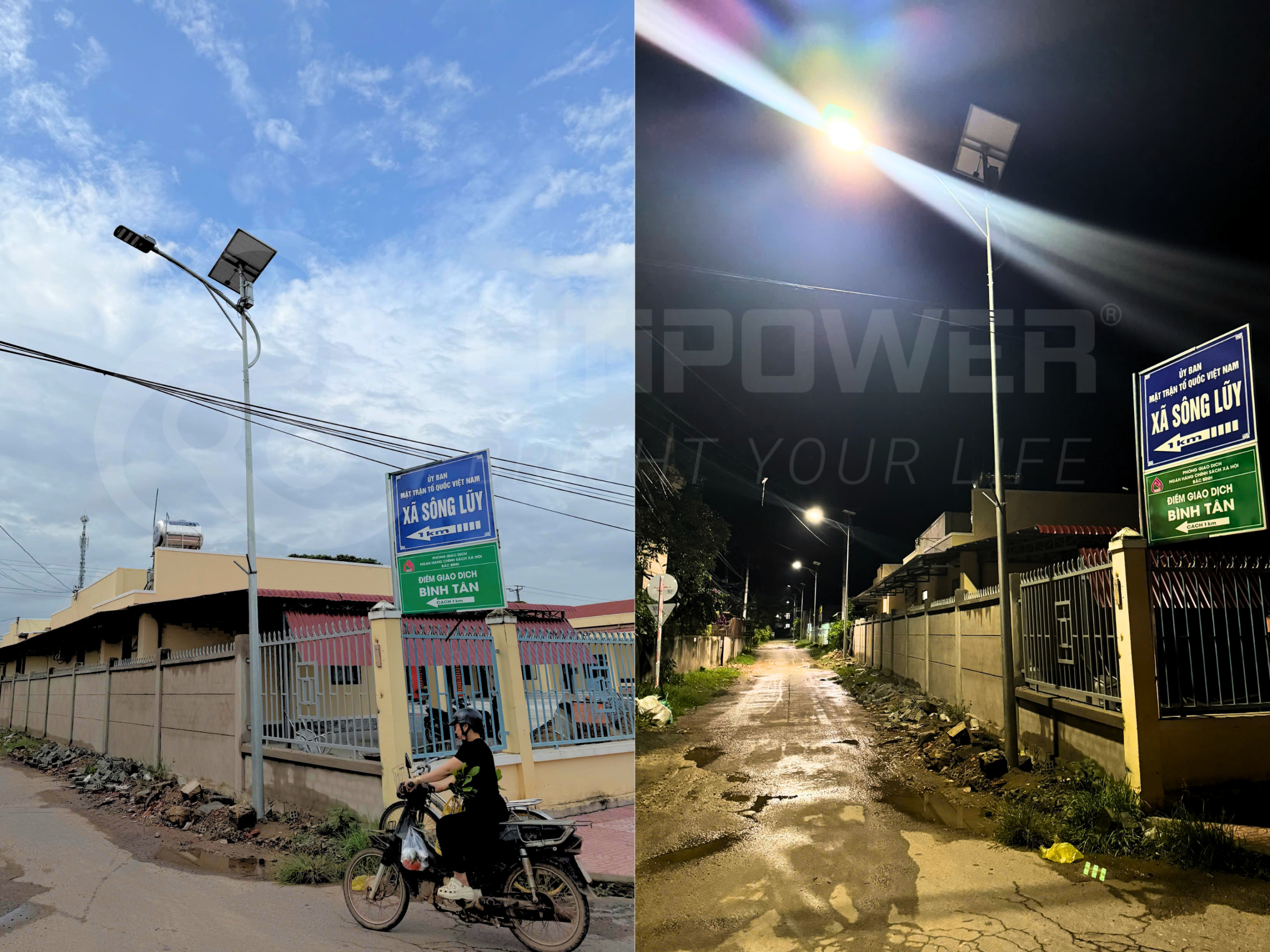 Dự án đèn năng lượng CTP-ECO 60W tại Sông Lũy, Lâm Đồng