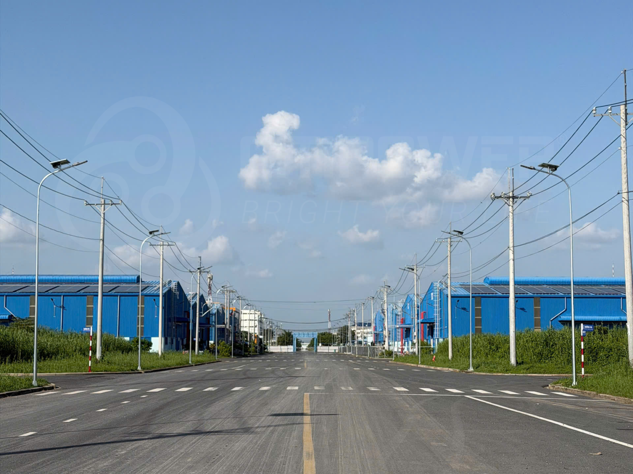 Hệ thống đèn LED năng lượng mặt trời CTP-ECO tại Kho cảng Thành Thành Công